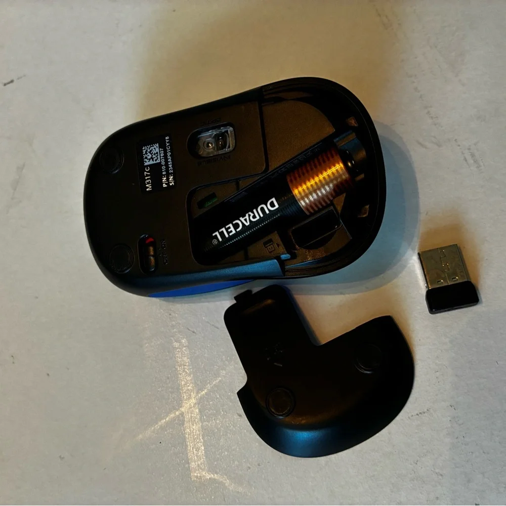 Logitech Blue and Green Wireless Mouse
